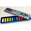 acrylic color paint set kids painting set watercolor powder in metal box